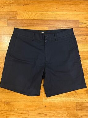 Theory Men's Dark Navy Flat Front Performance Shorts